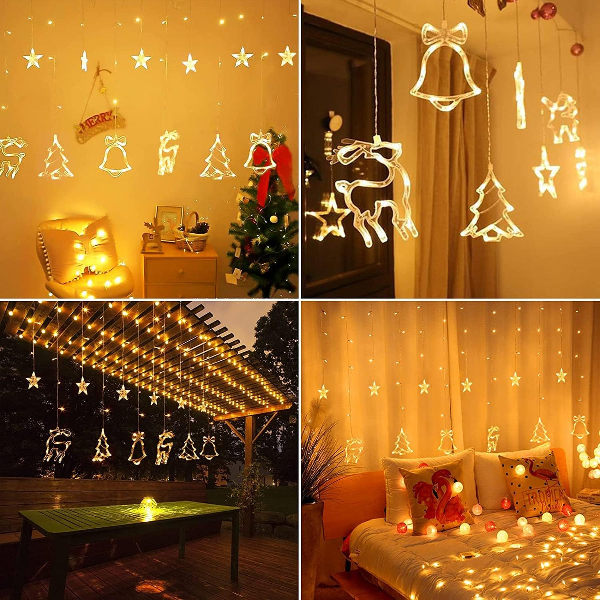 Warm White LED Festive Curtain Lights™